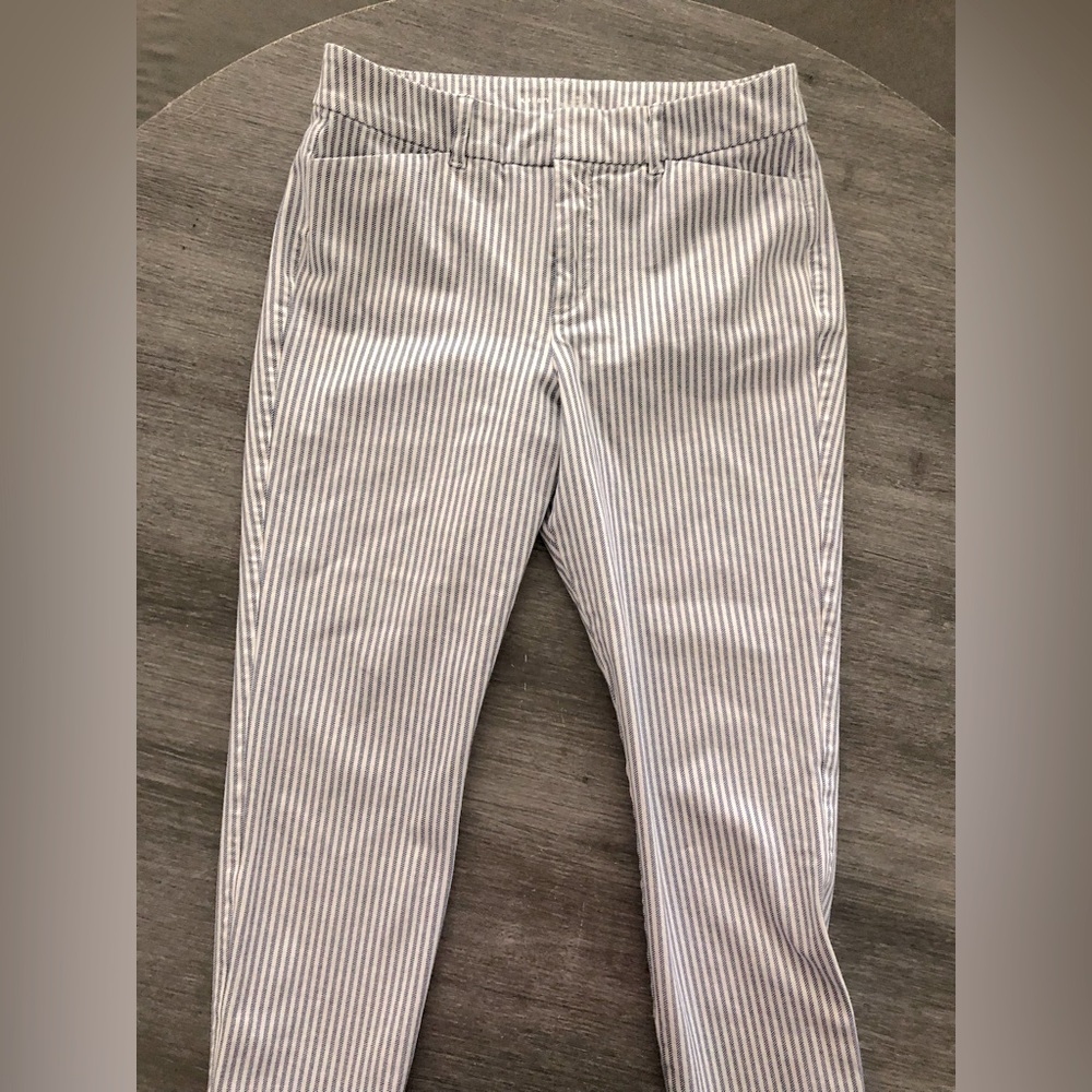 Blue and white pixie pants